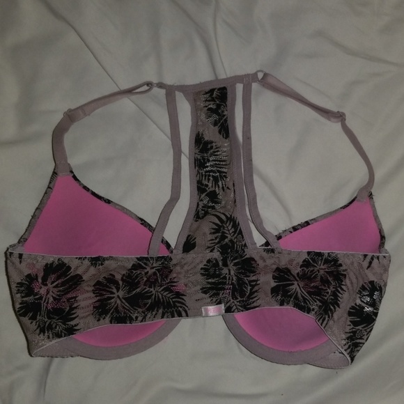 SOLD💖PINK T-Back Floral Bra💖 - Picture 2 of 4